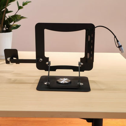 Support Ordinateur Ergonomique 2-en-1 avec Hub USB-C & Support Téléphone – Rotation 360°