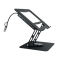 Support Ordinateur Ergonomique avec Hub USB-C – Rotation 360° & Design Premium